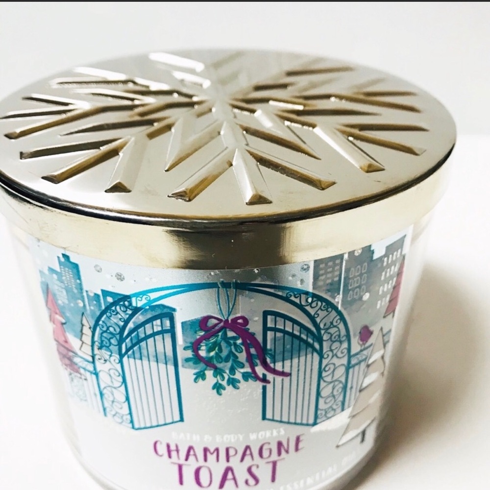 Champagne Toast Large 3 Wick Candle - Picture 2 of 3